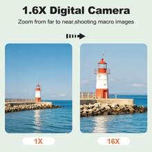 44MP 1080P Digital CCD Camera, Includes 32GB Or 64GB SD Card, 16X Digital Zoom, 2.4" LCD, Compact Digital Camera, Portable Mini Camera Suitable For Teenagers, Students, Boys, Girls, Elderly, Photography, Video Recording, Webcam, Thanksgiving, Christmas And New Year Gift - View 6