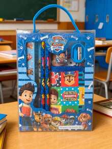 Paw Patrol 一套汪汪队立大功卡通尺子、卷笔刀、橡皮和笔记本套装；创意绘画和办公用品；课堂学习用品；可爱小狗造型文具套装；派对礼品袋填充物；母亲节礼物；婚礼季礼物；适用于各种派对礼品（款式随机） - 彩色 - 查看 9