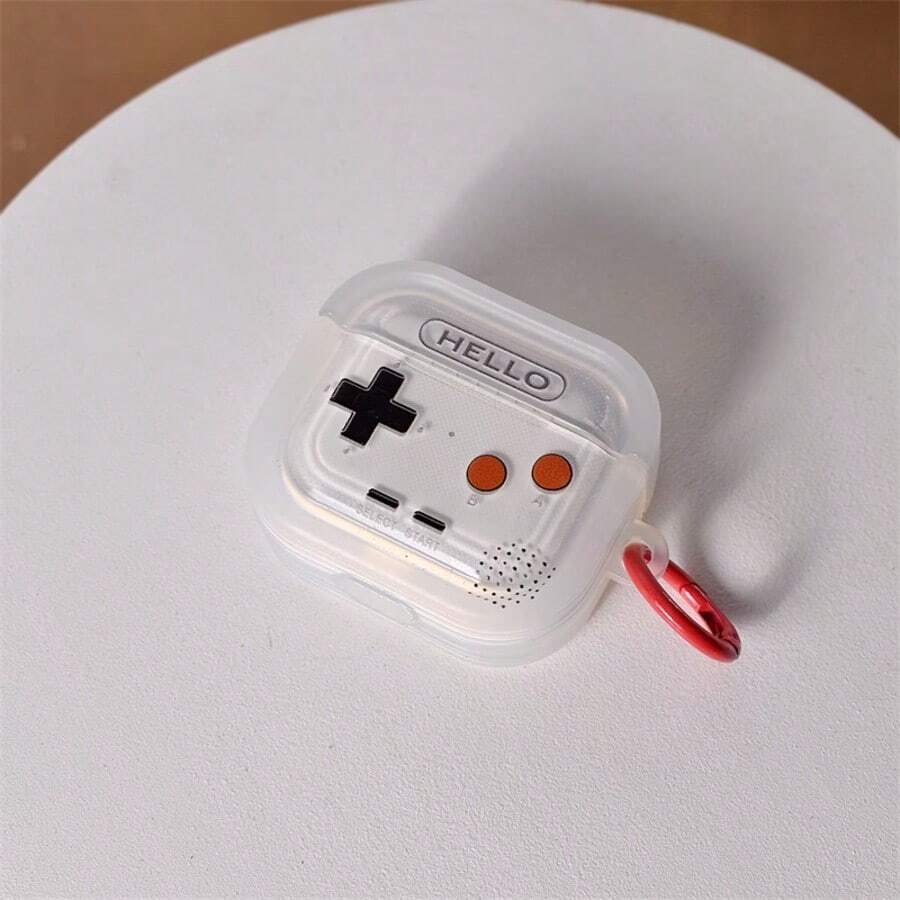 European And American Fashion Game Console Style Pro 3 Protective Case, Transparent Soft Case Compatible With Apple 1/2/4 Generation, Minimalist Pro 2 Earphone Protective Cover - Clear - View 1