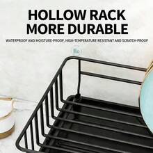 Organizador de estante para tazones y platos de cocina, soporte multiusos para escurrir fregadero para tazones, platos, utensilios, almacenamiento en el mostrador - Multicolor - Ver 2