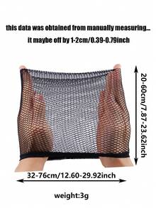 reutilizable Peluca 1 pieza poliéster multidireccional desgaste Peluca Herramienta para hombres Mujer - Negro - Ver 6