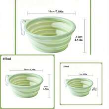 350ml/650ml/1000ml Portable Pet Travel Bowl - Foldable, Silicone, Hanging, Travel-Friendly Feeding & Drinking Solution For Cats & Dogs - Perfect For Outdoor Adventures & On-The-Go Pet Owners - Multicolor - View 4