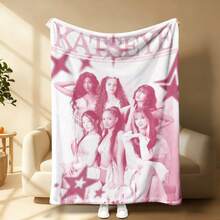 1Pc KATSEYE Inspired Tribute Y2K Retro Pink Halftone Poster Theme 6 Members Group Photo Star Patterns Light Pink Background Flannel Throw Blanket 280GSM Ultra Soft Warm Cozy Blanket For Teens Adults Bedroom Living Room Dorm Decor K-Pop Girl Group Fan Merchandise Featuring Digital Poster Illustration Retro Y2K Aesthetic Available In Multiple Sizes 30x40 To 60x80 Inches Holiday Birthday Christmas Gift For Her Him Girlfriend Boyfriend Sister Brother KATSEYE Fans Collectors Snuggly Comfortable Lightweight Fluffy Retro Iconic Statement Piece Blanket - Nhiều màu 2 - Xem 13