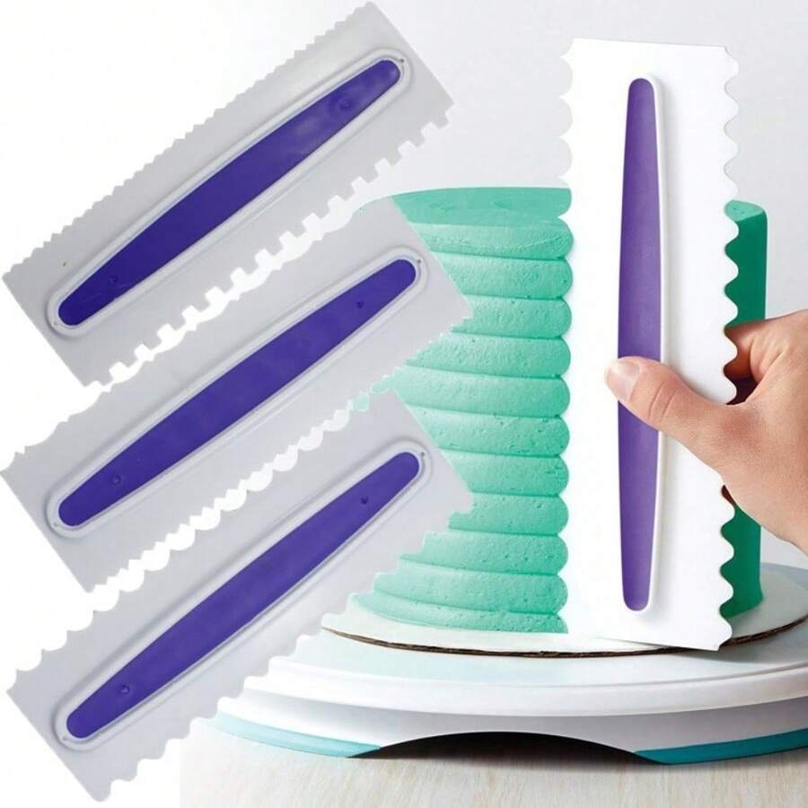 3/1pc Cake Cream Scraper Cake Making Scraper Rectangular Acrylic Cake Baking Tool Cake Decorating Tools Kitchen Tools - 3 - View 1