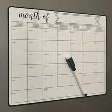 Erasable Magnetic Fridge Calendar Kit 2Pcs Reusable Weekly Monthly Planner With Magnetic Marker Easy Wipe Clean For Refrigerator Whiteboard Perfect For Home Office Family Schedule Time Planning Daily Organizer Great Festival Gift For Home Lovers Hot - 日曆 - 查看 7