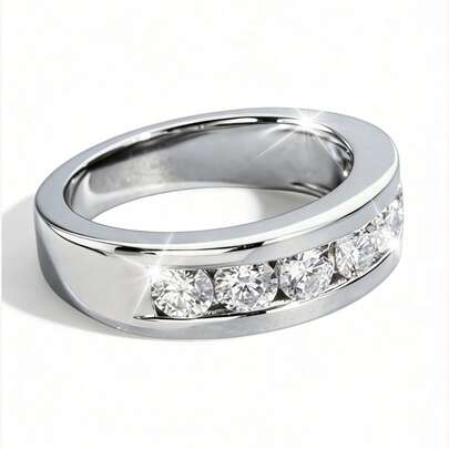 KAHOOT 2,1 carats Bague en argent sterling 925 en moissanite, minimaliste et à la mode, convient comme cadeau pour les femmes et les couples, idéal pour le port quotidien, les fêtes, les sorties, Noël, Halloween, Thanksgiving, les anniversaires et le Nouvel An