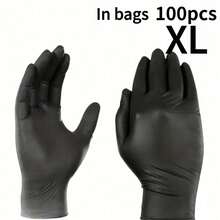 20/100pcs Pink Nitrile Disposable Gloves - Thicker, Durable, Comfortable Fit, Suitable For Kitchen Cleaning, Dishwashing, Beauty Care, Pet Bathing, Etc. - Waterproof Home Essentials Kitchen Gadgets Home Decor - màu đen - Xem 15