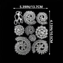 Molde de corte de flor en espiral 3D, molde de flor de papel en miniatura con plantilla en relieve de hoja, adecuado para scrapbooking, tarjetas de cumpleaños y creación de manualidades - Blanco - Ver 8