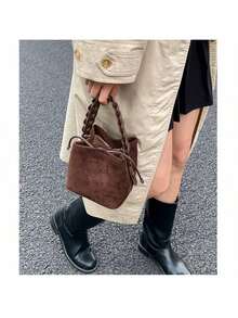 Women Top Handle Bags - Coffee - View 4