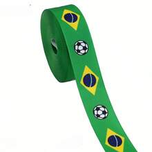 1 لفة من شرائط أندية كأس العالم لديكورات كأس العالم لكرة القدم 2026، شرائط تشجيع كرة القدم، خيوط تغليف صناديق الهدايا، مناسبة لعيد الميلاد والمناسبات والأحداث الرياضية وديكور المنزل، شرائط تغليف هدايا احتفالية - موضوع كرة القدم - مشاهدة 12
