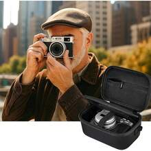 ALKOO Digital Camera Case Compatible With Fujifilm X100VI X100V X100F X100S X-E5, Portable Travel Bag Fits Camera With Strap & Protective Cover - Case Only - Black - View 6