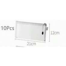 1/5/10/20 Pezzi Buste Trasparenti per Documenti, Disponibili in Tre Misure, Dimensioni A4/A5/A6. 1 Confezione, Misure S/M/L. Buste con Cerniera per Documenti, Borse Organizer per Giocattoli Puzzle, Borse per Matite, Cartelline, Borse per Cancelleria da Ufficio, Borse Regalo, Forniture per il Ritorno a Scuola, Forniture Scolastiche. - Bianco - Visualizzare 12