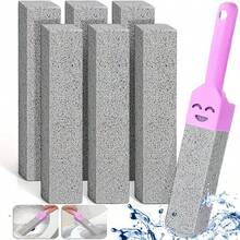10pcs Pumice Stone Toilet Brush Bathroom Cleaning Stone With Handle Tile Sink Bathtub Limescale Rust Stain Remove Cleaning Tools - C - View 3