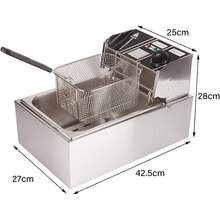 Silver Master Electric Deep Fryer, Stainless Steel, 6 Liter Capacity, With Adjustable Temperature, Removable Design And Large Capacity For Commercial Use - Silver - View 5