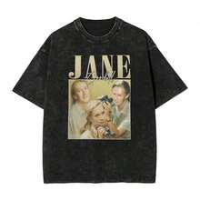 It's TV Time  Tenna T-Shirt Simple T-Shirts Short Sleeves Aesthetic Tops Beach Cotton Round Neck Oversize Teessummer Outfits For Women - 黑色 8 - 查看 1