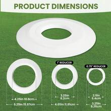 FINGER TEN 3pcs Silicone Golf Putter Training Set, Dengan Cincin Miring dan Pengurang Diameter Lubang (1 Inci dan 3/4 Inci), Cocok Untuk Latihan Pukulan Presisi di Dalam dan Luar Ruangan - Putih - View 4
