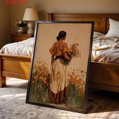 1Pc Women Inspired Creative Print Posters, Mexican Folk Art Wall Decorations, Latin Traditional Home Art, Suitable For Living Rooms, Bedrooms, Bathrooms, Offices, Hallways, And Kitchens, Frameless