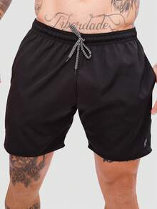 KIT OF 5 Men's Shorts In Tactel Elastane Resin, Casual, Comfortable With Pockets - 酒紅色/米色/灰色/海軍藍/黑色 - 查看 6