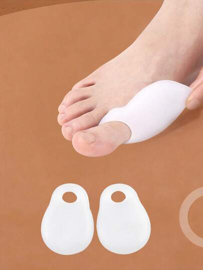 1 Pair Transparent Breathable Sweat-Absorbing Toe Protector Pads, Pressure Relief Anti-Slip Shoe/Boot Accessories