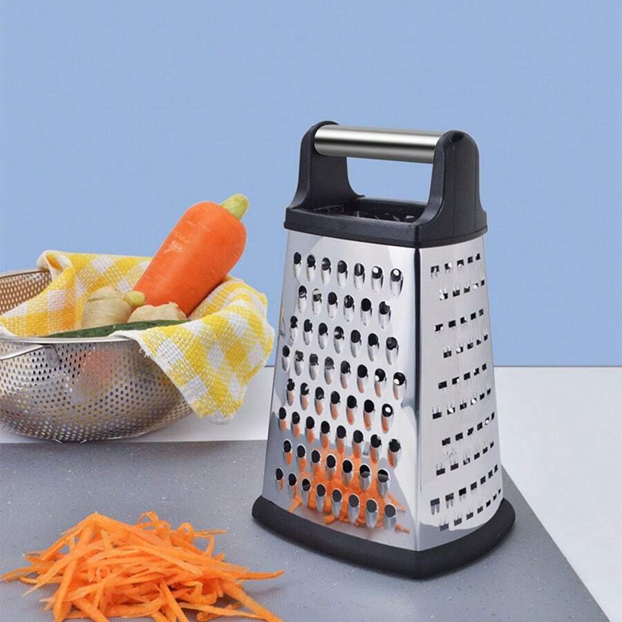 Dụng cụ bào rau củ 4 mặt bằng thép không gỉ, dụng cụ thái đa năng dùng trong nhà bếp để cắt khoai tây, trái cây và rau củ.