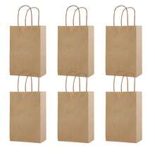 6/12 Túi quà tặng bằng giấy Kraft cổ điển, kích thước 22*16*8cm, kiểu dáng tối giản, thanh lịch, phù hợp làm quà tặng sinh nhật, đám cưới, quà doanh nghiệp, quà ngày lễ. - Xem 8