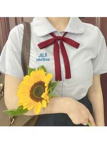 可调节纯色领带配饰，优雅百搭，可搭配衬衫、水手服、校服，方便时尚，适合节日、旅行、迪斯科、毕业典礼等场合。 - 彩色 - 查看 7