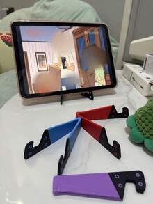 5Pcs Portable V-Shaped Foldable Stand, For Student Dormitories, Bedside, Desktop Phone Holder - Multicolor - View 4