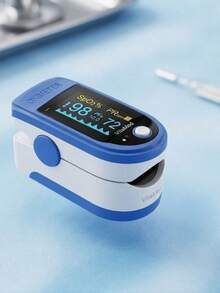 2 Piezas de Oxímetro o 1 Oxímetro MÁS 1 Termómetro, Pulso Digital de Dedo Índice con Pantalla LED Oxigeno en la Sangre Pediátrico Medidor de Saturación de Oxígeno en Sangre, Monitor de Ritmo Cardíaco - Blanco - Ver 7