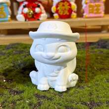 Miniso 名创优品疯狂动物城尼克和朱迪DIY石膏彩绘摆件，3D未上色白色石膏娃娃，涂鸦手工装饰，适合家居装饰和桌面摆放，生日、圣诞节、新年派对送给家人和朋友的完美礼物 - 多色 - 查看 5