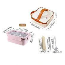Kotak Bento Stainless Steel 304 untuk Dewasa, Wadah Makan Siang Aman untuk Microwave dengan Tutup, Kotak Makan Siang Logam Anti Bocor untuk Sekolah, Wadah Penyimpanan Makanan Terbagi untuk Persiapan Makanan, Wadah Camilan untuk Perjalanan dan Makan Siang - MultiWarna - View 17