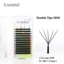 Lashine 12排 0.07D 黑棕色 5DW 型睫毛嫁接，短距离 5DW 睫毛，5D U 型睫毛，双头 5DW 睫毛，卷翘睫毛，专业美容院批发 - 查看 4