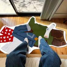 1pc Soft Faux Wool Area Rug, Featuring Unique Cartoon Character Design, Suitable For Cozy Bedroom, Sofa Or Home Decor. This Rug Can Serve As A Sofa Accessory, Living Room Rug Or Lively Room Accent, Hand Wash Only. Its Soft, Fluffy Texture And Vibrant Colors Add A Warm And Comfortable Ambiance To Your Home. - Multicolor - View 3