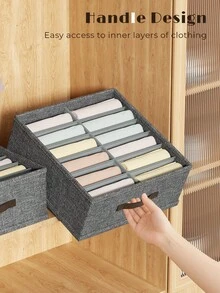 1PC Double-Row Foldable D-Type Storage Box, Durable Structure, Space-Saving Foldable Design, Clear Classification, Sturdy Material, Large Capacity, Perfect For Desktop, Closet, Home Office Toiletries Cosmetics Small Items Tidy Organization - View 2