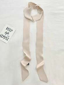 2m Long Exquisite Solid Color Lightweight Scarf Ribbon, Made Of Lightweight Polyester Fiber. It Is A Fashionable Neck Accessory For Women, With A Soft Texture. Can Be Used As A Multi-Functional Scarf, Shawl, Beach Towel, Hair Accessory, Hairband Or Headband. It Is An Ideal Choice For Styling - Multicolor - View 18