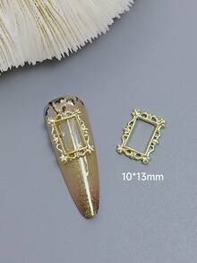 10 chiếc phụ kiện trang trí móng tay hình khung ảnh cổ điển, kiểu Gothic bằng hợp kim, phong cách Baroque, đá trang trí móng tay họa tiết Y2K cho việc tự làm móng. - Nhiều màu - Xem 7