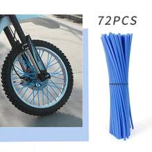 72pcs Colorful PVC Spoke Skins 24cm Wheel Rim Spoke Protectors, Universal For Motorcycle & Bicycle, Modification & Decoration Accessories - Multicolor - View 17