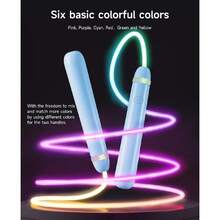 Comba luminosa LED para niños y adultos, comba ajustable y brillante para niños y niñas, comba luminosa y colorida para fitness y entrenamiento,44460085 - Gris - Ver 2