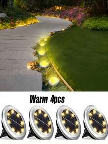 Bộ 12 đèn năng lượng mặt trời ngoài trời, đèn LED 8 bóng bằng thép không gỉ, đèn pha năng lượng mặt trời chống thấm nước, thích hợp cho vườn, sân, hiên nhà, ban công, tường, cầu thang, hồ bơi, lối đi, đường lái xe, trang trí cảnh quan. - Đèn năng lượng mặt trời đặt dưới đất - Xem 15