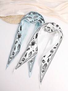 1 chiếc dây buộc tóc kiểu dáng thời trang lấy cảm hứng từ kỳ nghỉ biển Pháp, họa tiết vỏ sò và ốc xà cừ, chất liệu ruy băng sần, thanh lịch dành cho nữ, dùng để buộc tóc đuôi ngựa, chun buộc tóc, dây chun giữ tóc, dây buộc tóc co giãn. - Nhiều màu - Xem 2