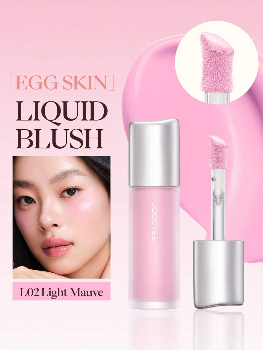 JOOCYEE Egg Skin Liquid Blush, Soft Tint, Blends Seamlessly, Precise Application, Creates Radiant Makeup Look - #L02 Light Mauve - 查看 1