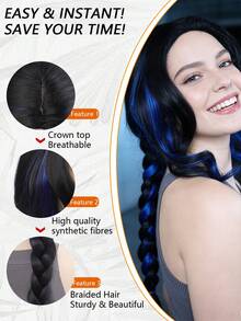 24英寸带辫子假发，Dolly Daria Shengjiming Xuanzhou COS - 彩色 - 查看 5