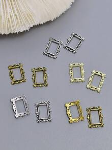10 chiếc phụ kiện trang trí móng tay hình khung ảnh cổ điển, kiểu Gothic bằng hợp kim, phong cách Baroque, đá trang trí móng tay họa tiết Y2K cho việc tự làm móng. - Nhiều màu - Xem 3