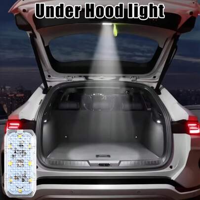 New USB Rechargeable 8LED Car Engine Compartment Light, Touch Control Car Roof & Indoor Ambient Light, Suitable For Car, Home, Office Desk, Bedroom, Portable Indoor Decorative Lamp