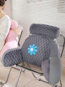 Almohada lumbar con patrón floral lindo, cojín de apoyo suave, decoración del hogar cómoda, regalo perfecto para trabajadores de oficina - Multicolor - Ver 6