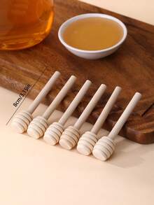 Bộ 10/9/6 que gỗ khuấy mật ong, que khuấy mứt, dụng cụ nhà bếp nhỏ bằng gỗ để trộn và múc mật ong. - Xem 15