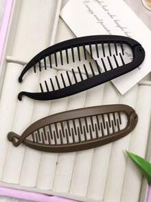 4pcs/Set Large Size Banana Hair Clips, Suitable For Thick Hair, Can Securely Tie Ponytail, Non-Slip Banana Hair Clips, Suitable For Fine, Soft, Curly Hair, Hair Accessories,Summer,Holiday,Travel,Festival,Birthday - Multicolor - View 3