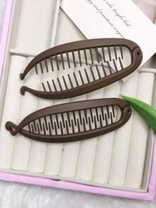 4pcs/Set Large Size Banana Hair Clips, Suitable For Thick Hair, Can Securely Tie Ponytail, Non-Slip Banana Hair Clips, Suitable For Fine, Soft, Curly Hair, Hair Accessories,Summer,Holiday,Travel,Festival,Birthday - Multicolor - View 6