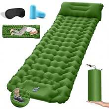 Almohadilla Iable para Dormir Almohadilla De Camping Almohadilla para Dormir con Bomba De Pie Incorporada Almohadas Iables para Mochilero Verde Simple - Verde simple - Ver 1