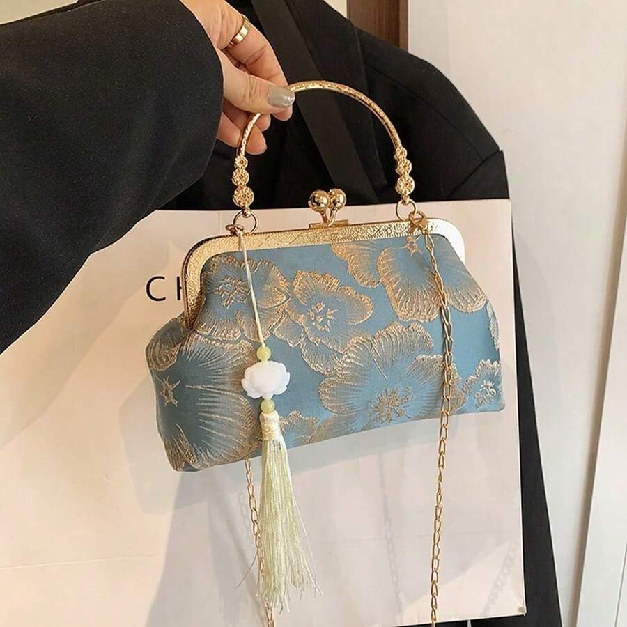 Women Evening Bags - Blue - View 1