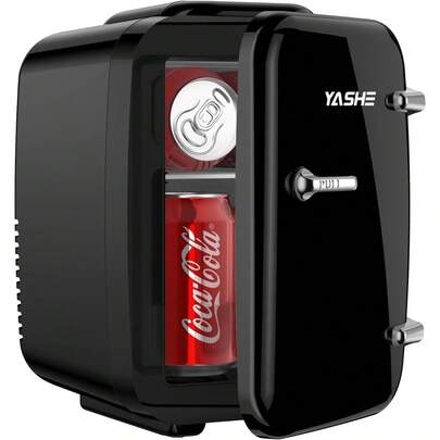 OSTBA Mini Fridge, 4 Liter/6 Cans Small Fridgerator For Bedroom,  Thermoelectric Cooler And Warmer For Skincare Drink Office Dorm Car, White